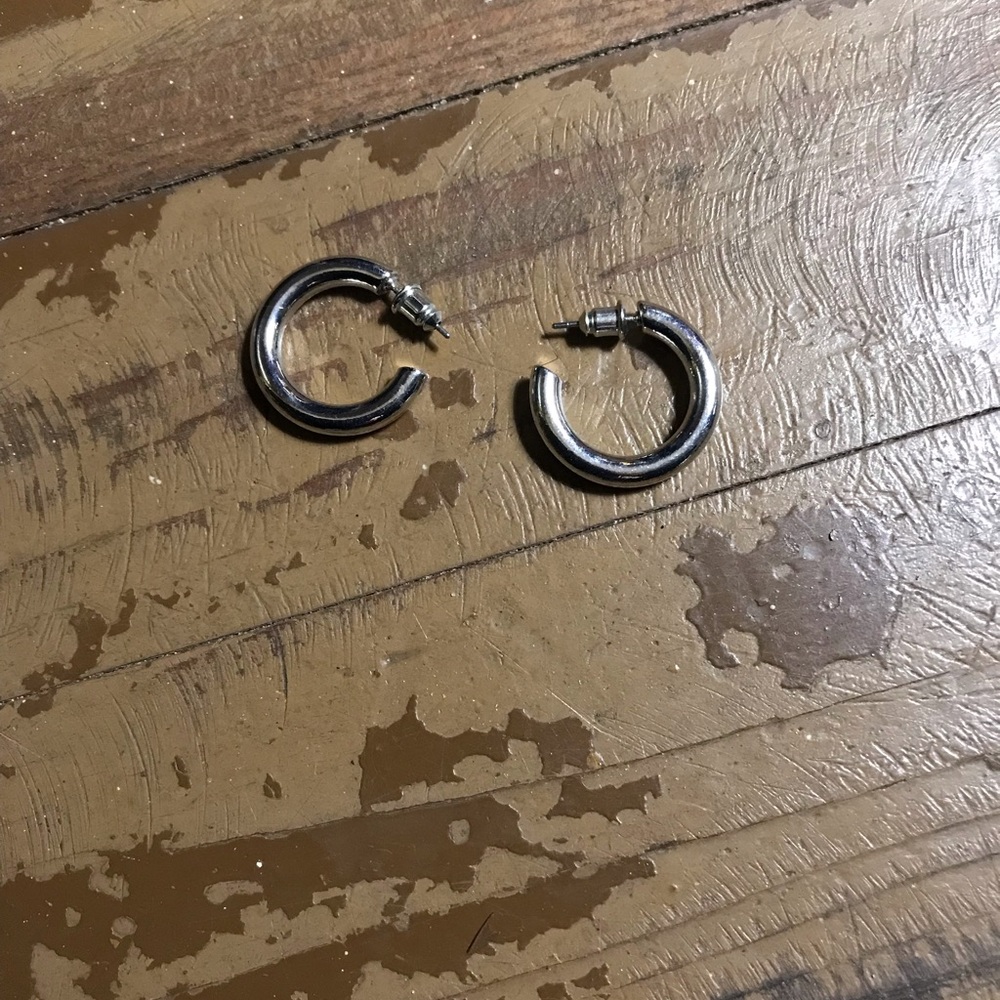 Silver tone Hoop Earrings